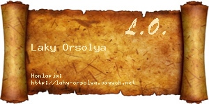 Laky Orsolya névjegykártya