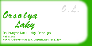 orsolya laky business card